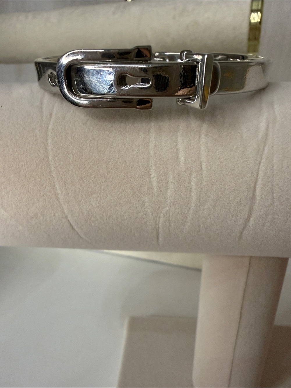 Adjustable Sterling Silver Buckle Bangle Bracelet